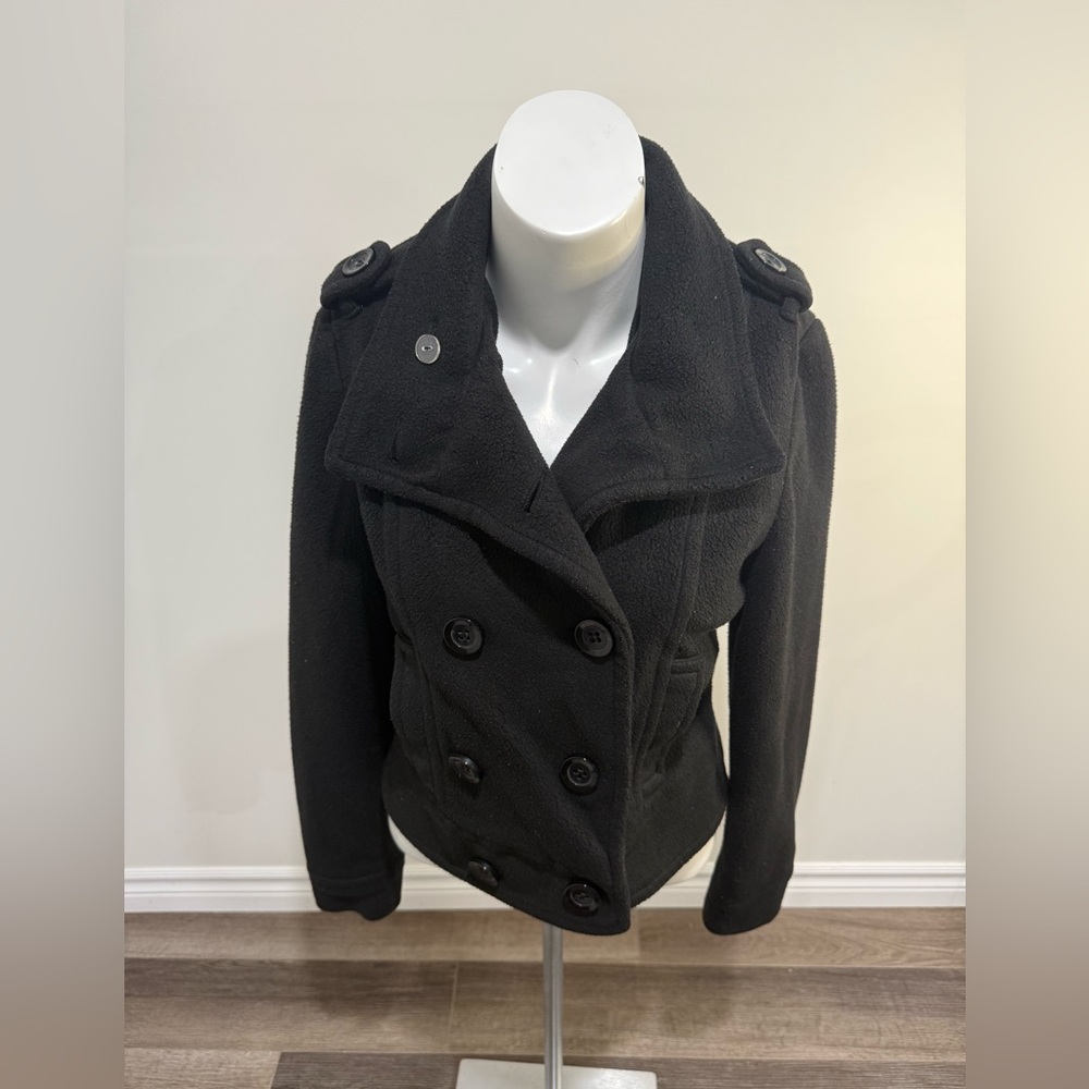 Women's Black Peacoat